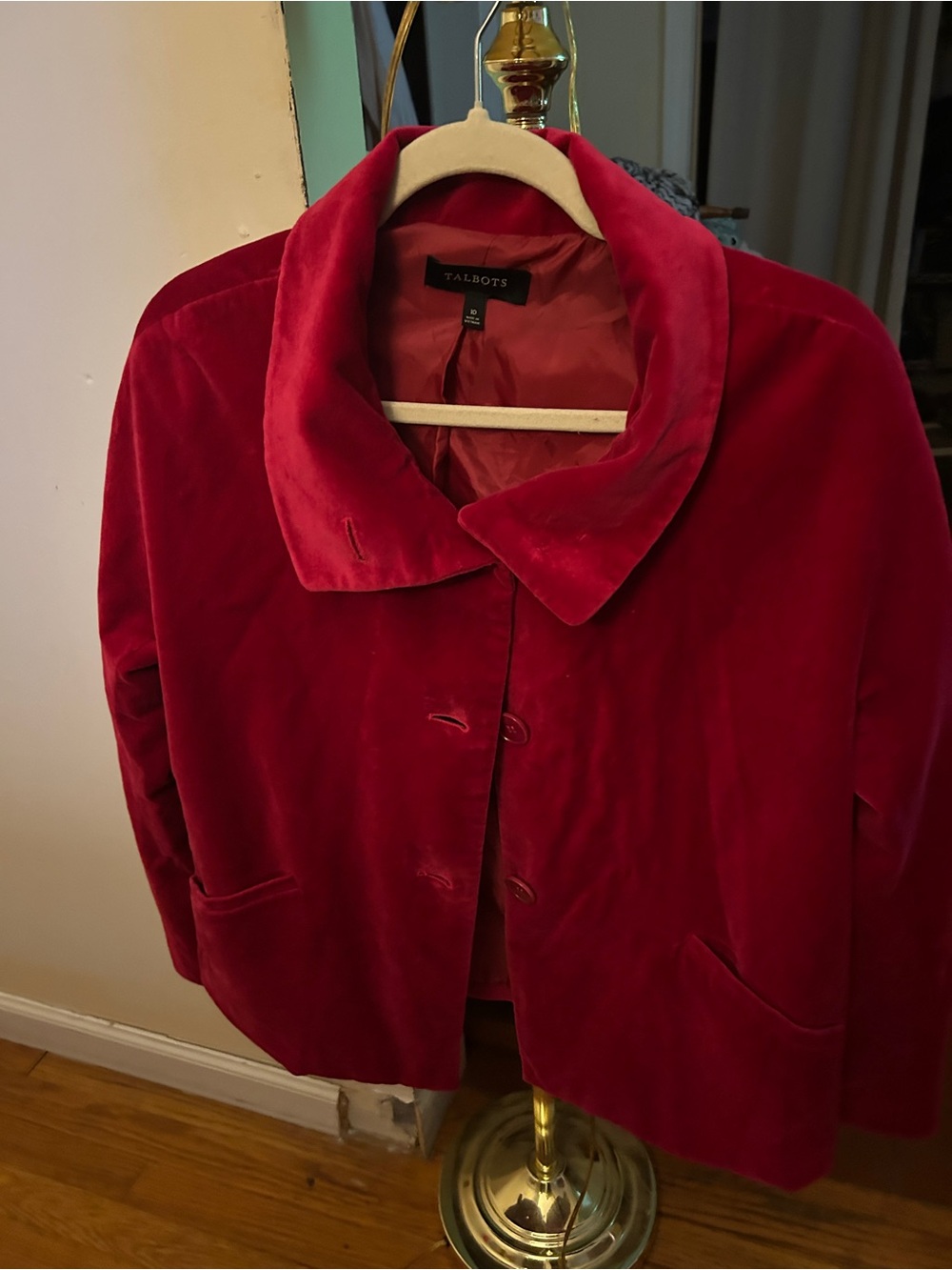 Talbots Deep Fuchsia Velvet Blazer